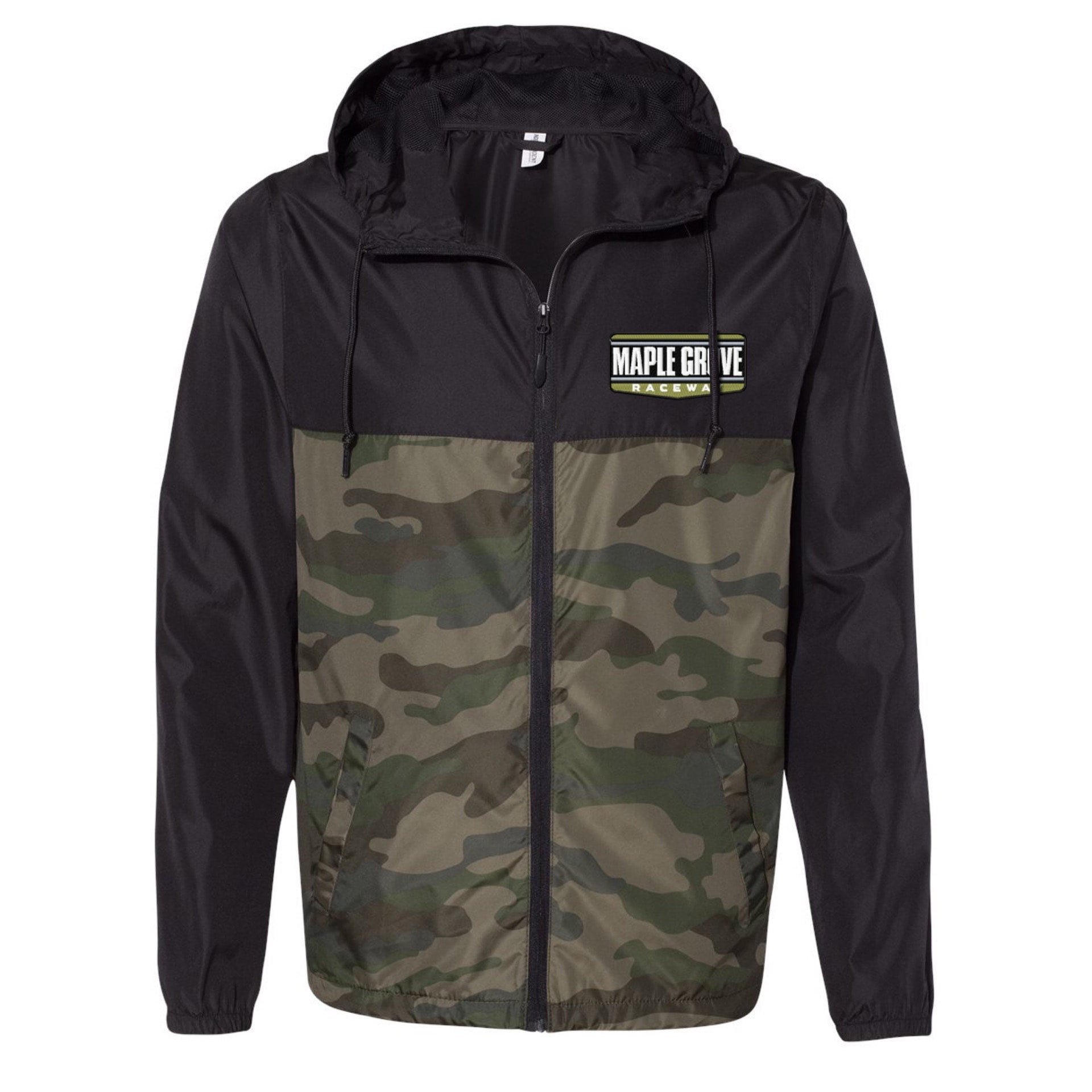 MG2 Camo Black Zip Up Windbreaker